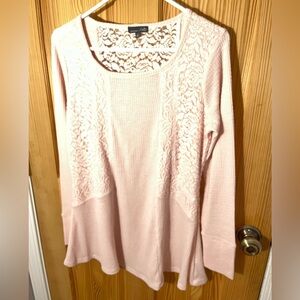 RXB Blush Lace Knit Top